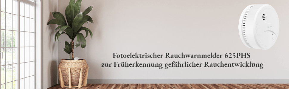 Fotoelektrischer Rauchwarnmelder 625PHS zur Früherkennung gefährlicher Rauchentwicklung