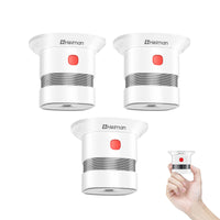 Heiman S1-R Smoke Detectors,Interconnected Smoke Aalrm Battery Operated, UL 2034 5th Certified, Wireless Small Mini Carbon Monoxide Alarm for Home Rental Apartment（副本）