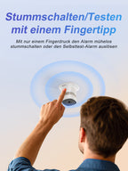 Heiman S1-R Smoke Detectors,Interconnected Smoke Aalrm Battery Operated, UL 2034 5th Certified, Wireless Small Mini Carbon Monoxide Alarm for Home Rental Apartment（副本）