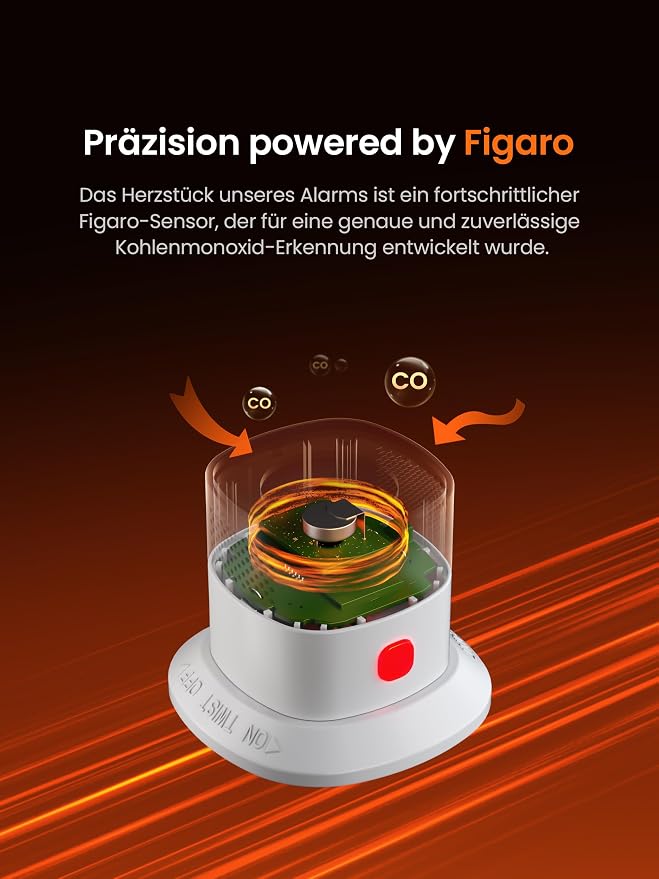 Heiman HS1CA Kohlenmonoxidmelder mit hochwertigem Figaro-Sensor