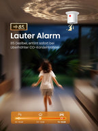 Heiman HS1CA Mini Kohlenmonoxidmelder mit 85 dB lautem Alarm, warnt zuverlässig vor gefährlichen CO-Konzentrationen im Haushalt.

