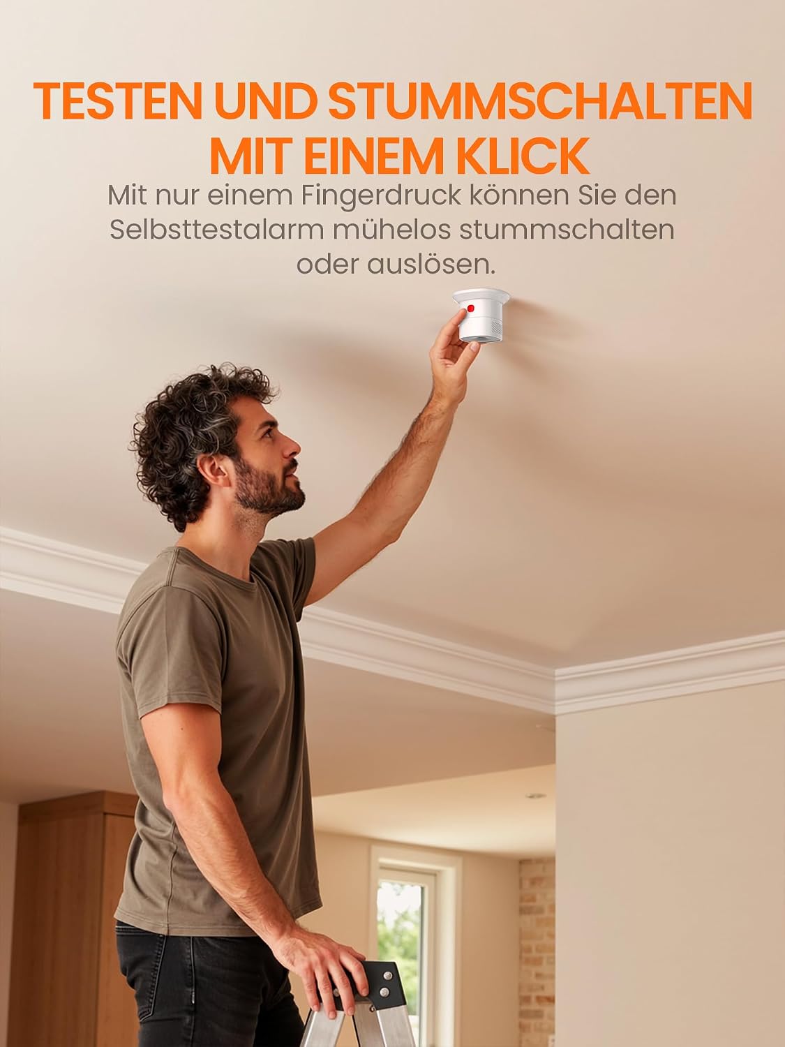 Heiman HS1CA CO Melder, einfache Wandmontage, schnelle und unkomplizierte Installation für sofortigen Schutz.

