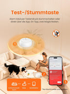 Heiman HM2SA-1W-T Rauchmelder mit Test-/Stummschalt-Taste, einfache Bedienung zur Überprüfung und Deaktivierung von Fehlalarmen.

