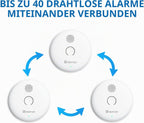 Heiman 2SA-633 Rauchmelder, bis zu 40 drahtlose Alarme miteinander verbunden, ein Alarm löst alle aus für maximale Sicherheit.

