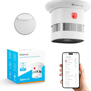 Heiman HS1SA-E Plus Smart Zigbee Rauchmelder Smart für Home Assistant ZHA & Z2M