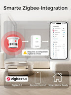 Heiman HS1SA-E Plus Smart Zigbee Rauchmelder Smart für Home Assistant ZHA & Z2M