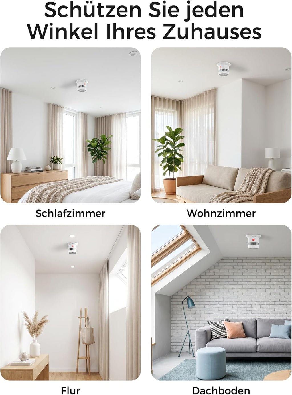 Heiman HS1SA-E Plus Smart Zigbee Rauchmelder Smart für Home Assistant ZHA & Z2M