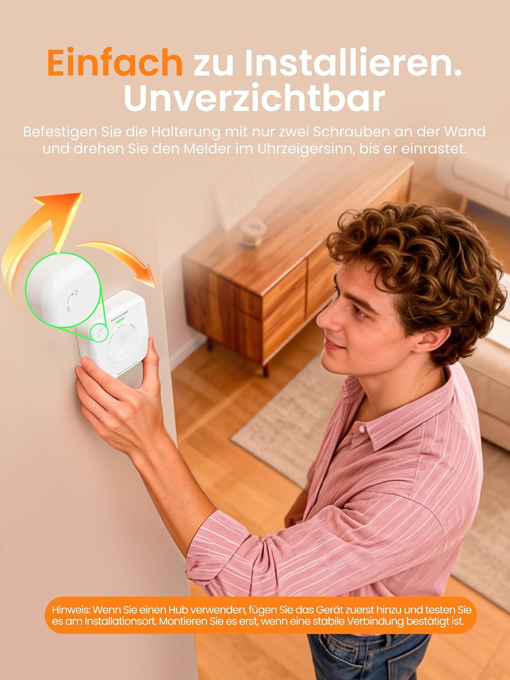 Heiman HS-725ES-M Kohlenmonoxid Melder mit intelligenter App-Benachrichtigung, Echtzeitwarnungen direkt auf Ihr Smartphone bei CO-Gefahr.

