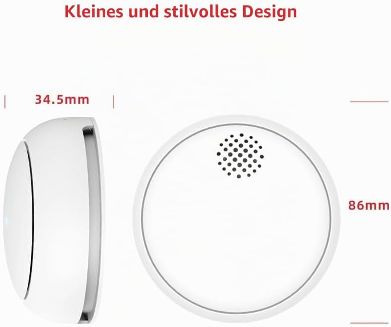 Heiman  WS2SA-1-TY WiFi Rauchmelder mit App und Austauschbarer Batterie