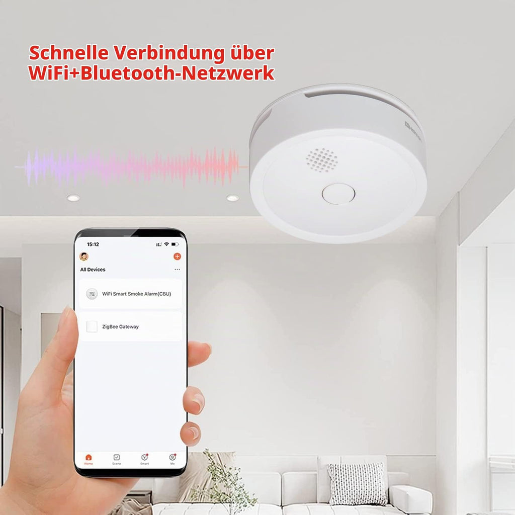 Heiman WS2SA-5 WiFi Smart Rauchmelder, 10 Jahre Fotoelektrischem Sensor